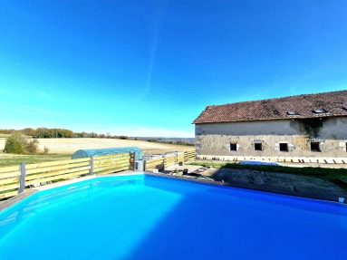 Stone farmhouse with barns to renovate, pool and VIEWS - close to Eymet! for sale for 381,600&euro; in Dordogne, Aquitaine