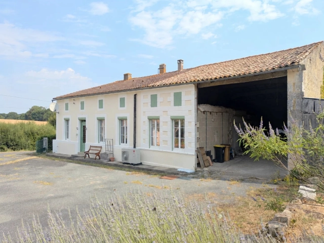 Energy-Efficient Stone Village House with Barn and Nearly Two Acres of Land for sale for 220,000&euro; in Charente-Maritime, Poitou-Charentes