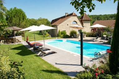 Immaculate Stone Ensemble  with Pool, Spa, and Gardens for sale for 891,925&euro; in Lot, Midi-Pyrénées