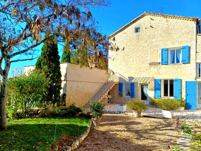 Pretty Stone property with multiple terraces and views beyond for sale for 349,800&euro; in Dordogne, Aquitaine