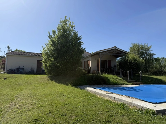 Contemporary Country Home with Pool and Nearly One Hectare of Land for sale for 245,000&euro; in Charente, Poitou-Charentes