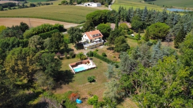 Idyllic Country Estate on 4.8 Hectares – Modern Home, Farmhouse to Renovate, Barn, Pool, Spring-Fed Pond & More – A Unique Blend of Comfort and Potential for sale for 430,000&euro; in Lot-et-Garonne, Aquitaine