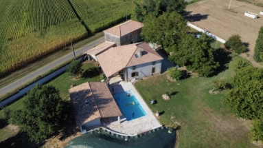 Fully renovated stone Maison de Maître with swimming pool, summer kitchen, barn, and workshop—set in private gated grounds in the countryside. for sale for 451,500&euro; in Lot-et-Garonne, Aquitaine