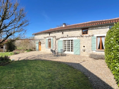 3 Bedroom(s) - 2 Bathroom(s) - 1,545m² land for sale in Charente, Poitou-Charentes, France - FrenchPropertyPortal.com Immaculate 3 Bedroom Stone House with Enclosed Garden and Stone Barn for sale for 234,000€ in Charente, Poitou-Charentes