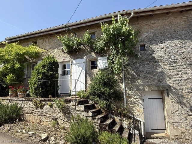 Enchanting Stone Village House with character and Private Courtyards for sale for 145,000&euro; in Charente, Poitou-Charentes
