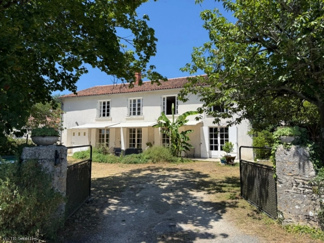 Large 5 Bedroom Village House With Lovely Views. Close to Nanteuil-En-Vallée for sale for 170,200&euro; in Charente, Poitou-Charentes